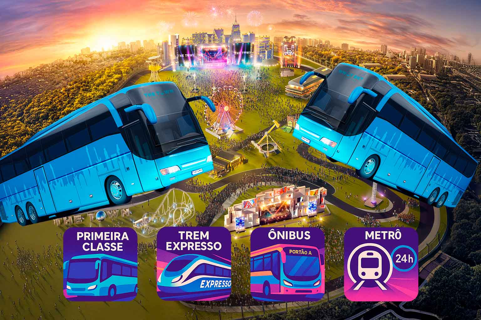 Como chegar ao The Town 2025: transporte oficial para Interlagos