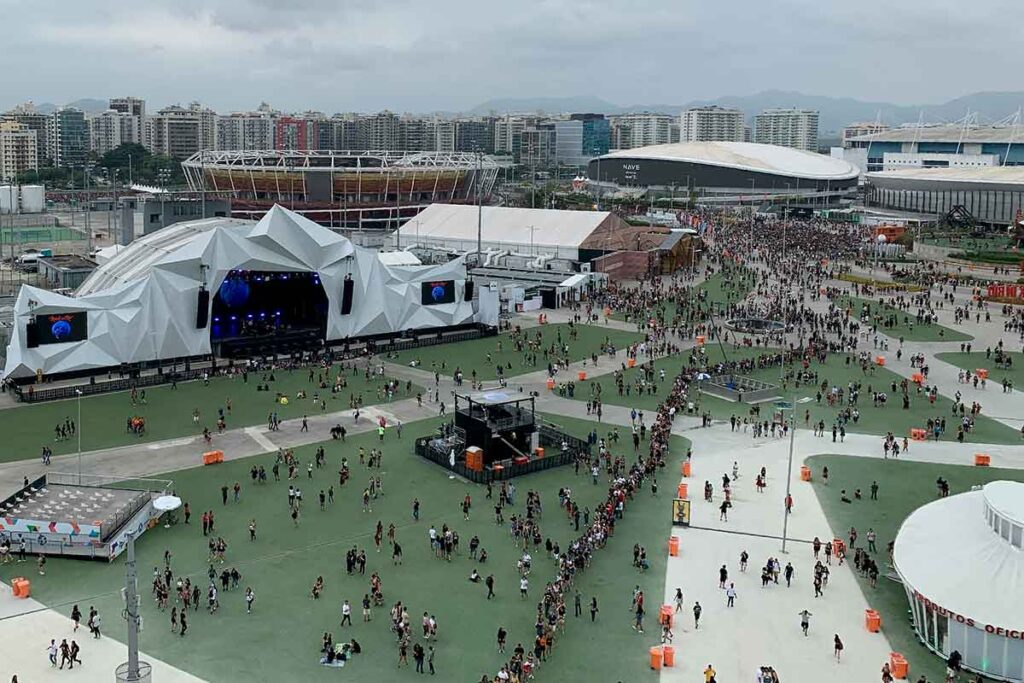 Foto aérea do Parque Olímpico do Rio de Janeiro
