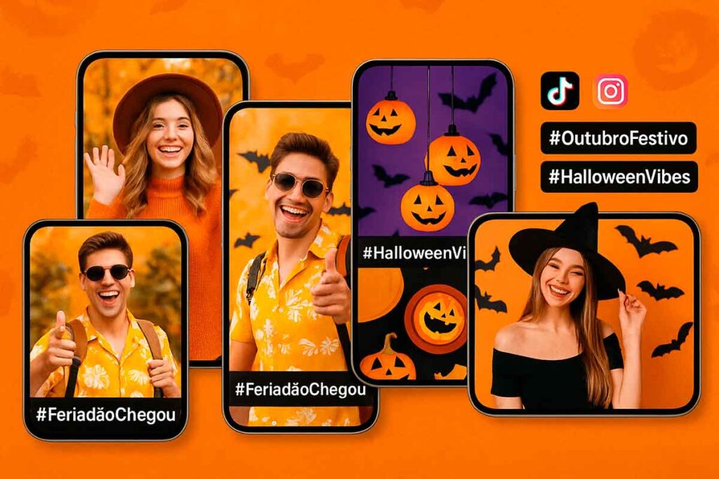 Hashtags bombando no mes de outubro