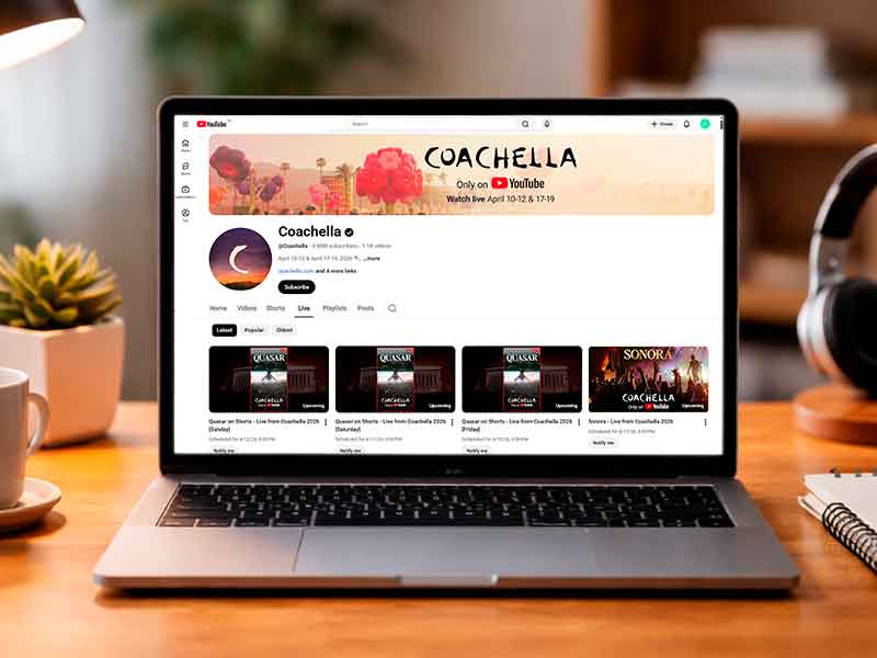 Transmissão gratuita no Youtube do Coachella