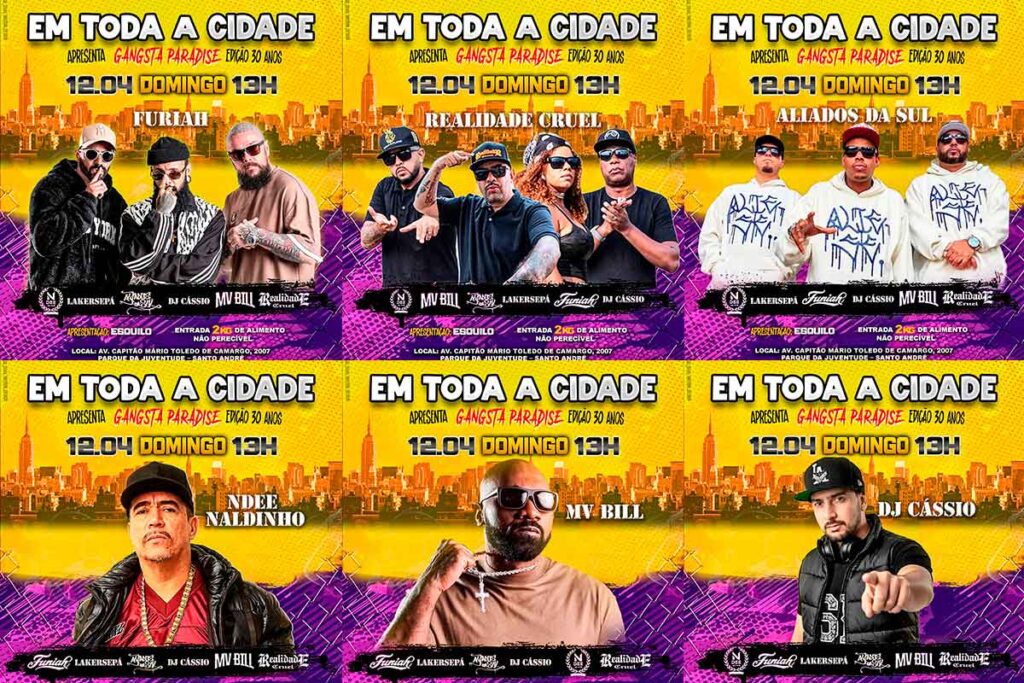 Atrações do Festival Em Toda Cidade