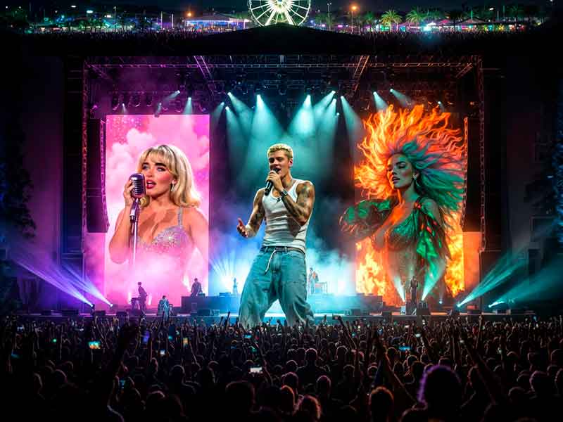 Sabrina Carpenter, Justin Bieber e Karol G